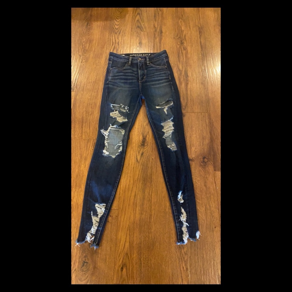 American Eagle Ripped Jeggings, stretch